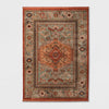 Floral Woven Rug Rust/Green