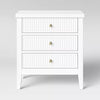 Wrentham Beadboard Farmhouse 3 Drawer Nightstand White