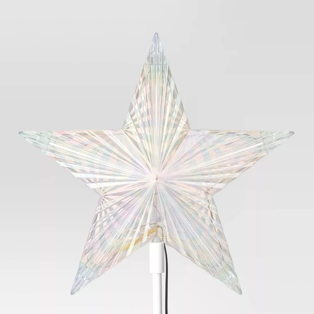 Christmas Lit 5 Point Star Tree Topper Multicolor, final cut