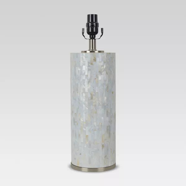 Capiz Subway Tile Large Lamp Base Shell