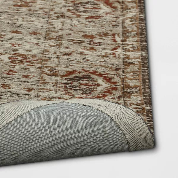 Oakton Jacquard Chenille Area Rug Rust 7'x10'