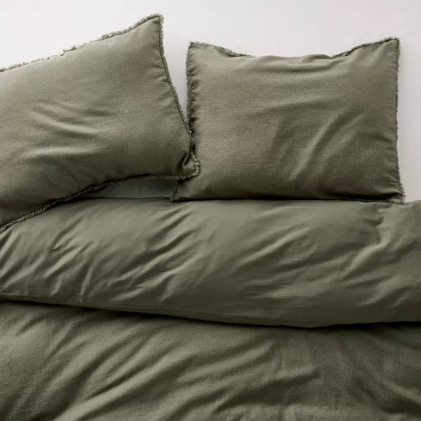 Heavyweight Linen Blend Duvet Cover and Sham Set King