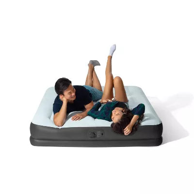 Mid Rise Air Mattress with Internal USB Pump - Queen Size