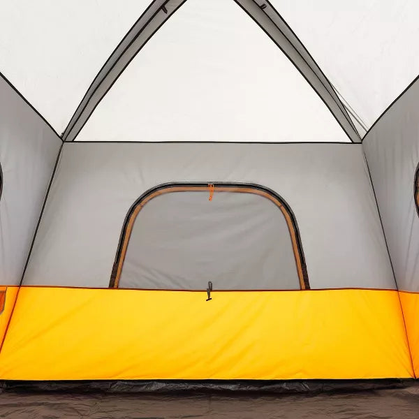 6 Person Straight Wall Tent - Orange