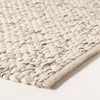 Chunky Rectangular Handmade Woven Area Rug Cream - 2'x3' Accent