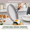 7pc Ceramic Nonstick Aluminum Cookware Set Cloud Gray, final cut