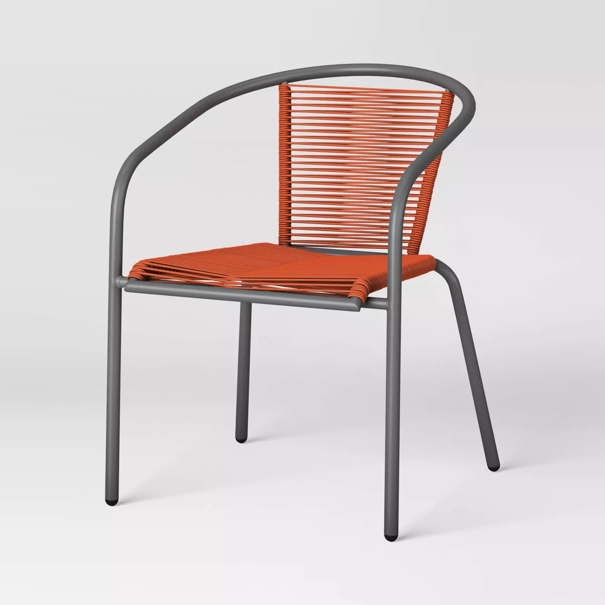 PVC Stackable Patio Chair Red