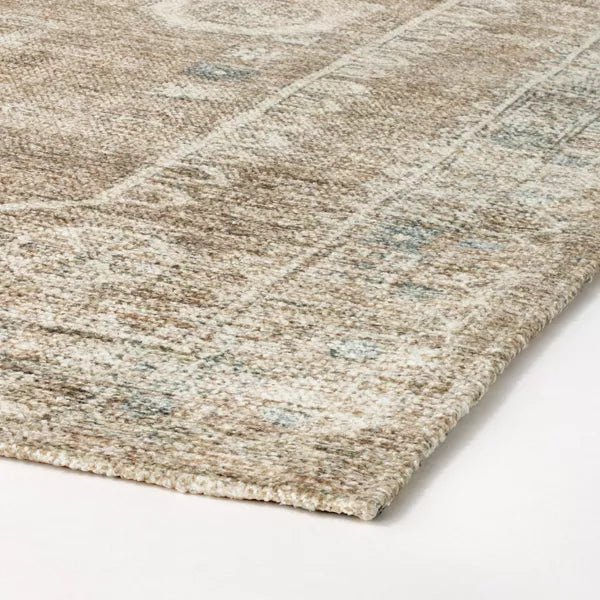 Distressed Persian Woven Area Rug Brown 5'x7'