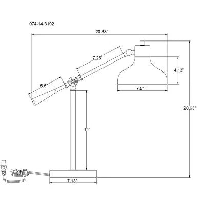 Crosby Schoolhouse Desk Lamp Black