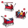 Convertible Kid & Cargo Stroller Wagon with Canopy: Steel & Plastic Frame