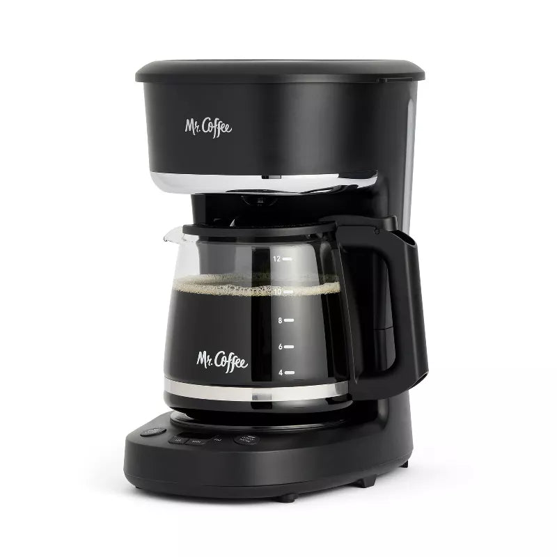 12-Cup Programmable Coffee Maker Black: Drip Machine, Dishwasher-Safe, Electric, Paper Filter