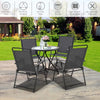 4PCS Outdoor Patio Folding Chair W/Armrest Portable Camping Lawn Garden