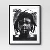 2pc Cultural Framed Wall Posters : Modern Art Lithograph, Black Frame