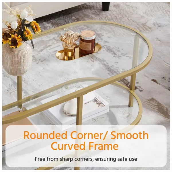 Tempered Glass 2-layer Coffee Table