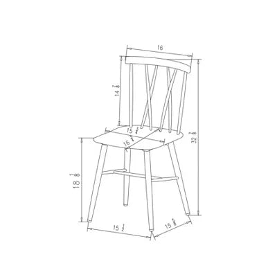 Becket Metal X Back Dining Chair