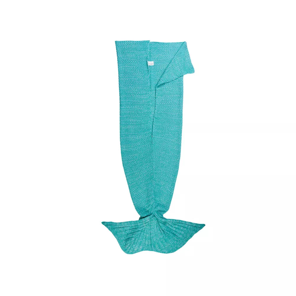 Mermaid Tail Blanket - Mermaid Pattern Knitted Throw for Adults and Kids