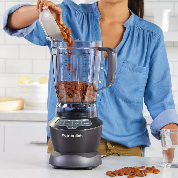 Blender: Countertop Smoothie Blender, 3 Speeds, Stainless Steel Blades, Dark Gray