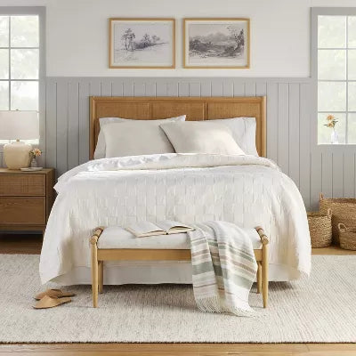 Gauze Texture Euro Bed Pillow Taupe/Natural - Cotton Fabric, Square Shape, Removable Cover