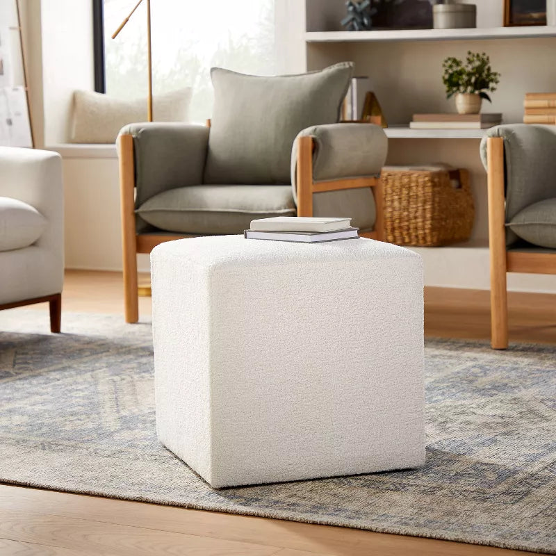 Lynwood Square Upholstered Cube Ottoman