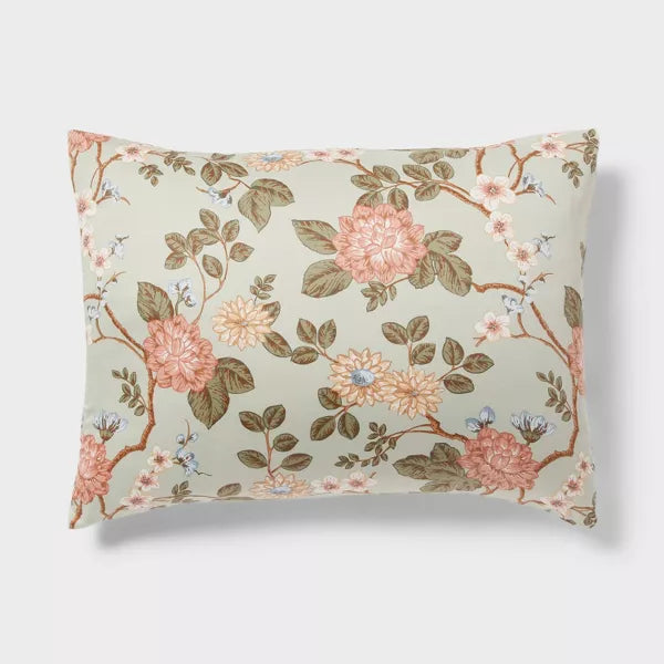 Floral Print Comforter and Sham Set Full/Queen