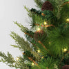 Pre-lit Mixed Greenery Mini Artificial Christmas Planter Insert Warm White LED Lights