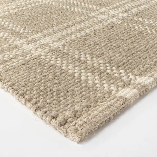 Cottonwood Handwoven Plaid Wool/Cotton Area Rug 5'x7'