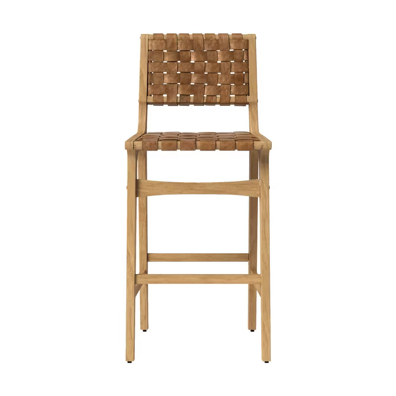 Ceylon Woven and Wood Barstool