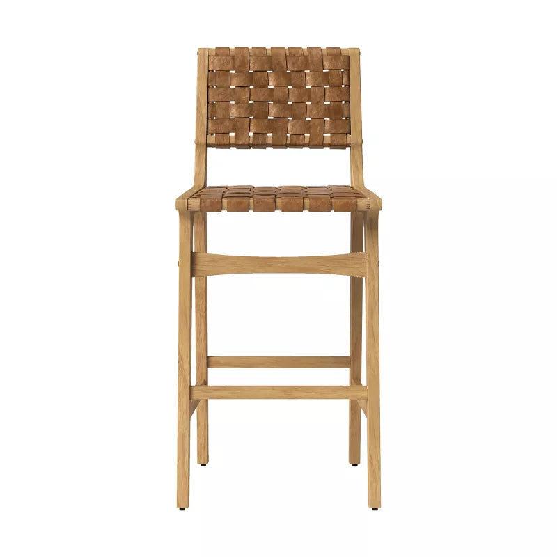 Ceylon Woven and Wood Barstool