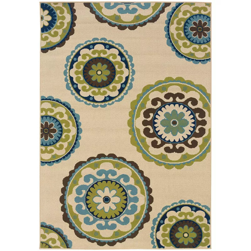 Cozumel Medallion Patio Rug - 6'7x9'6