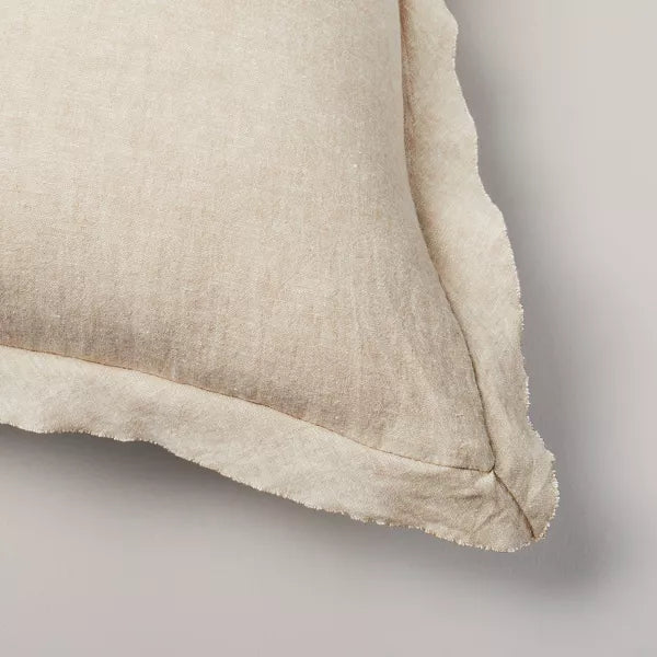 Linen Blend Euro Bed Pillow Set of 2