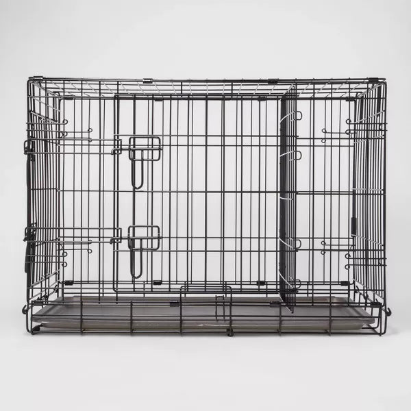 Wire Collapsible Dog Crate - Black