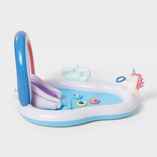 Play Center Update Novelty Kiddie Pool Rainbow - Inflatable, Water Sprays