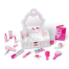 Wooden Beauty Salon Play Set With Vanity and Accessories - 17pc