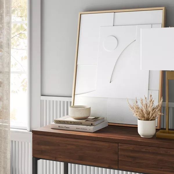 Dimensional II 3D Framed Wall Sculpture with Sand texture