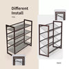 4-Tier Shoe Rack Adjustable to Flat or Slant Shoe Organizer Holder Stand