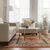 Floral Woven Rug Rust/Green 5'x7'