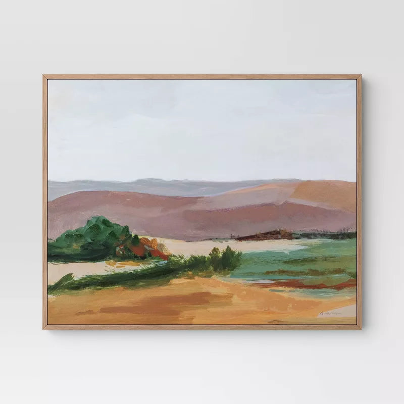 Landscape Framed Canvas Natural