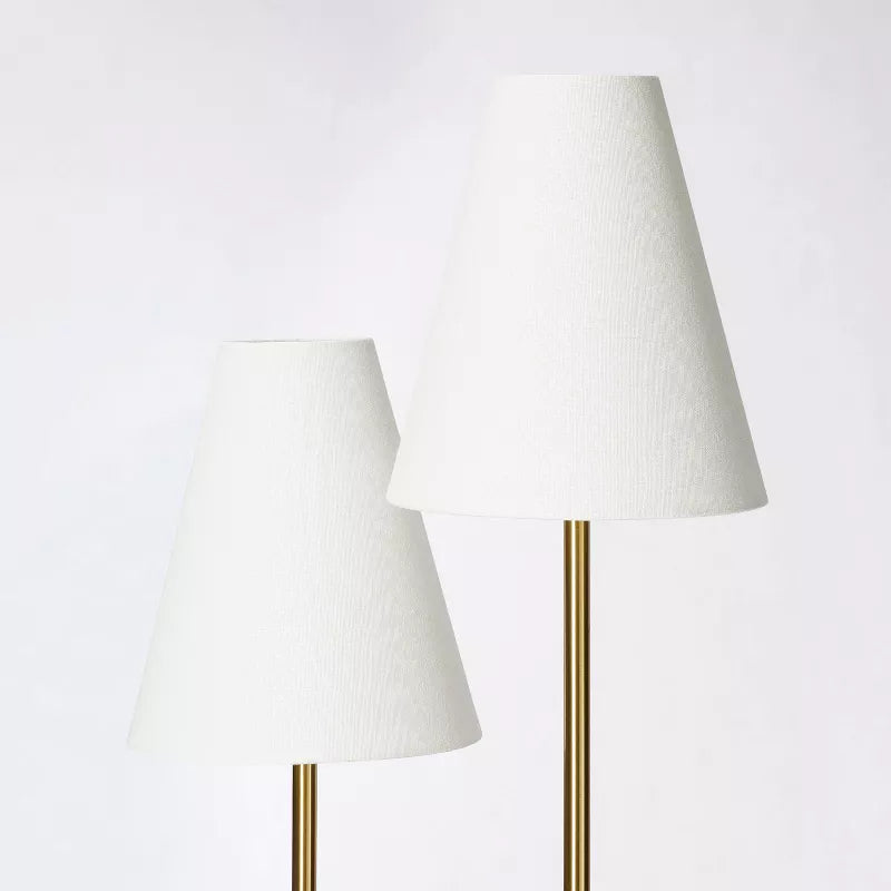 2-Head Floor Lamp Brass