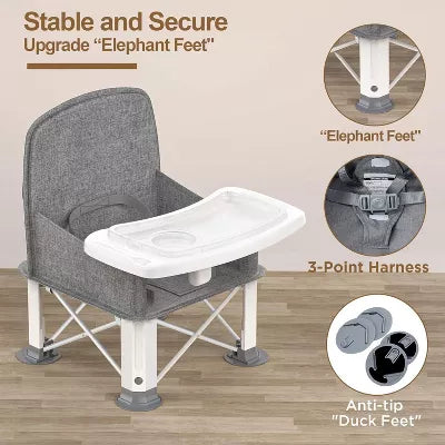 Baby Travel Booster Seat with Double Tray
