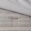 12pc Chambray Matelasse Stripe Comforter & Sheet Bedding Set Gray - King