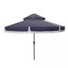 Milan Fringe Double Top Crank Patio Outdoor Umbrella
