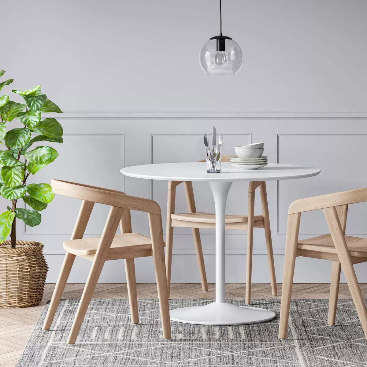 (Set of 2) Lana Curved Back Dining Chair SHOWROOM ITEM