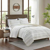 5pc Printed Seersucker Comforter with Throw Pillows Bedding Set -  King/California King