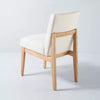 Upholstered Natural Wood Slipper Dining Chair