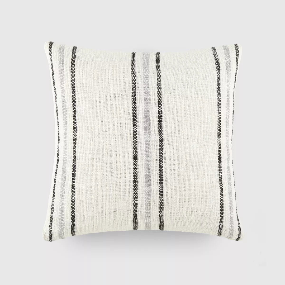 Yarn Dyed Cotton Decor Throw Pillow - Framed Stripe Pattern SHOWROOM ITEM