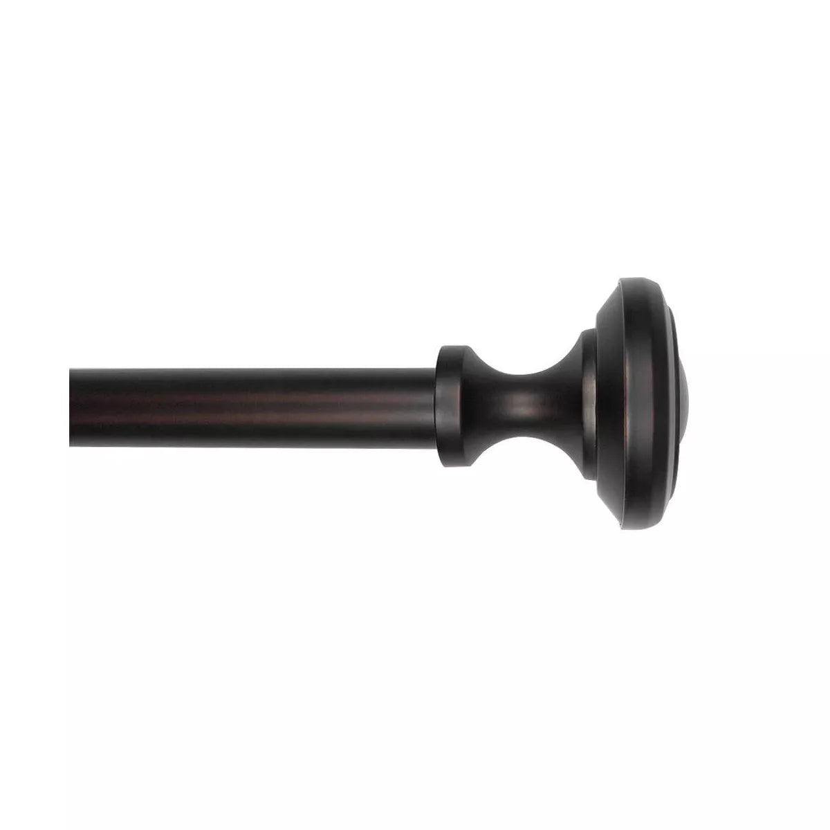 Decorative Drapery Curtain Rod with Knob Finials Oil Rubbed Bronze : Adjustable Drapery Rods Hardware