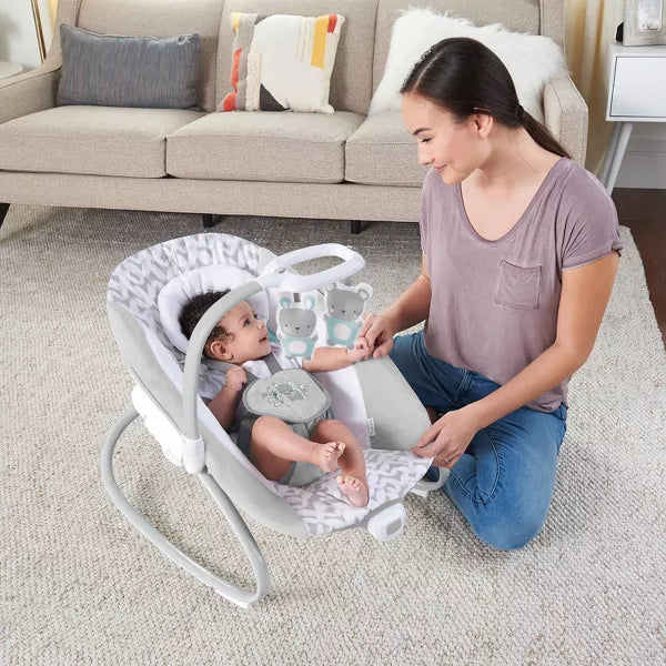 2-in-1 Multi-Direction Compact Baby Swing & Rocker with Vibrations - Raylan