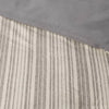 7pc Reversible Printed Stripe Comforter Bedding Set with Sheets Gray - King