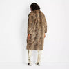 Women's Faux Fur Coat - Future Collective Brown Leopard Print