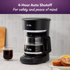 12-Cup Programmable Coffee Maker Black: Stainless Steel Drip Machine, Dishwasher-Safe, Electric, Paper Filter